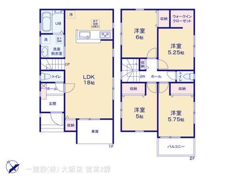 リーブルガーデン大阪狭山大野台７期 間取り3