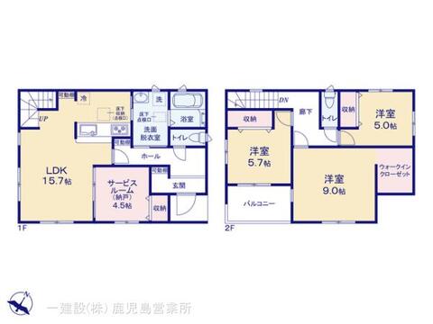 リーブルガーデン鹿児島市東谷山 間取り3