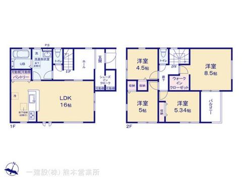 リーブルガーデン合志市幾久富第五 間取り3