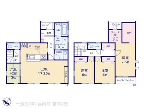 リーブルガーデン東区松崎２丁目 間取り1