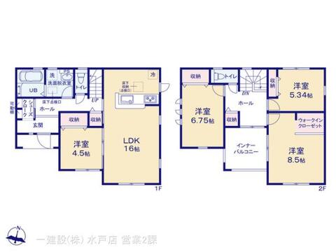 リーブルガーデンかすみがうら市下稲吉２期 間取り1