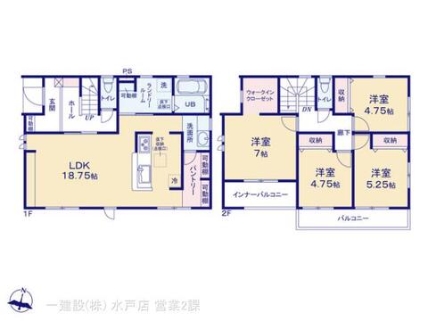 リーブルガーデンかすみがうら市下稲吉２期 間取り3