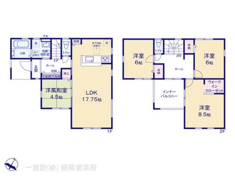 リーブルガーデン下米内一丁目 間取り1
