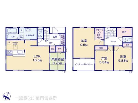リーブルガーデン下米内一丁目 間取り3