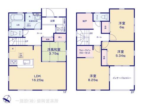 リーブルガーデン下米内一丁目 間取り5