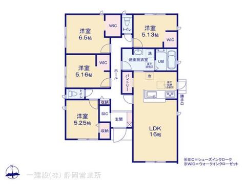 リーブルガーデン清水区三保７期 間取り1