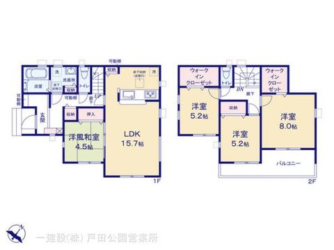 リーブルガーデン岩槻区上野３期 間取り1