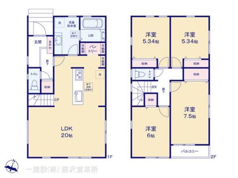 リーブルガーデン藤沢市石川５丁目第４ 間取り1
