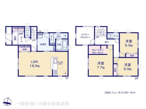 リーブルガーデン南城市大里高平 間取り1