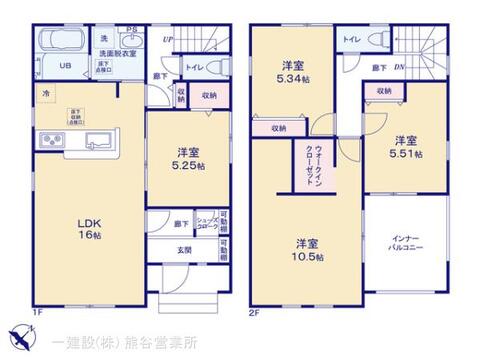 リーブルガーデン熊谷万平町第３ 間取り3