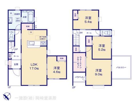 リーブルガーデン西尾第79羽塚町 間取り3