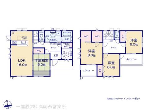 リーブルガーデン第６前橋鼻毛石 間取り1