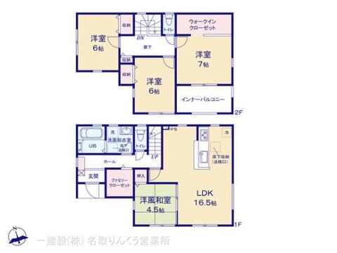 リーブルガーデン柴田町上名生 間取り1