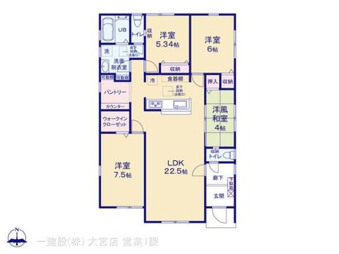 リーブルガーデン加須市多門寺 間取り3