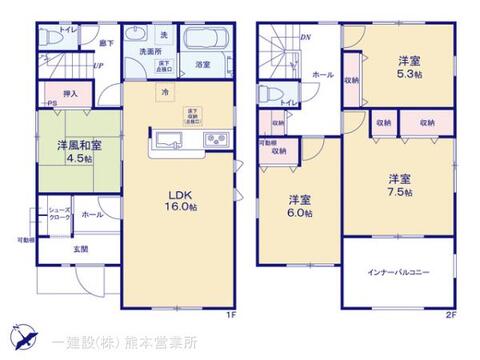 リーブルガーデン東区榎町第六 間取り3