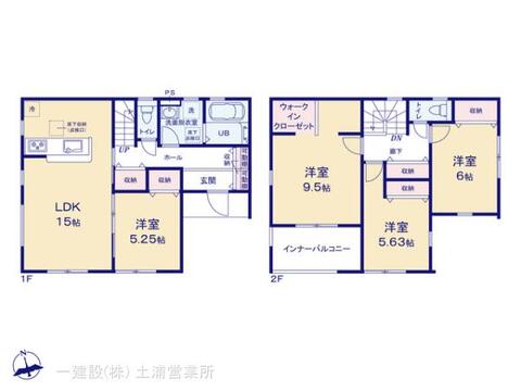 リーブルガーデン第３土浦市並木 間取り1