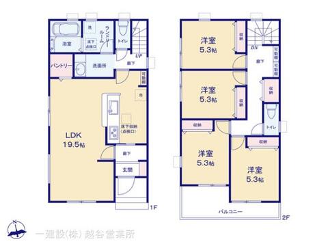 リーブルガーデン三郷市早稲田第10 間取り3