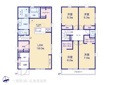 リーブルガーデン呉市広多賀谷１丁目２期 間取り3