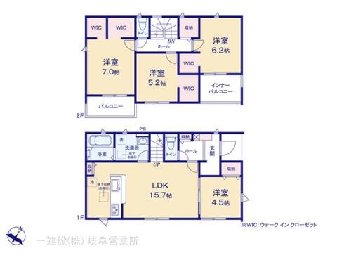 リーブルガーデン犬山市羽黒第１期 間取り3