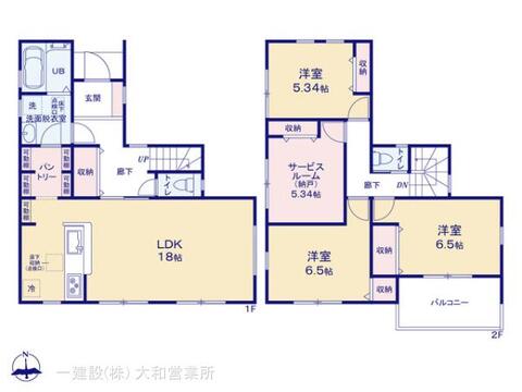 リーブルガーデン大和市福田 間取り3