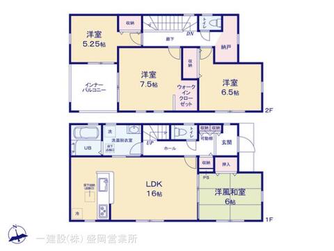 リーブルガーデン紫波中島 間取り1