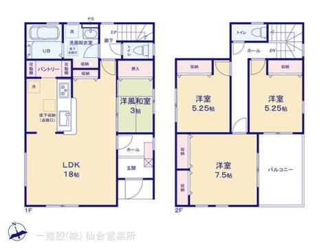 リーブルガーデン富谷市日吉台３丁目Ⅰ 間取り1