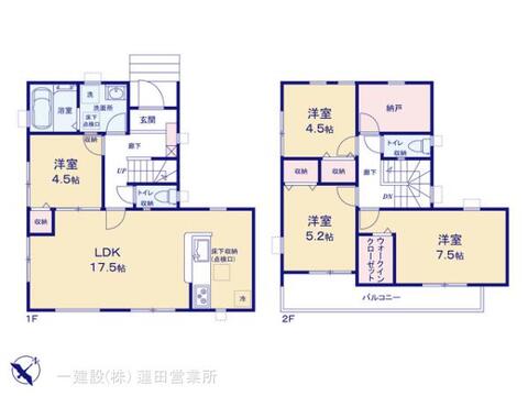 リーブルガーデン越谷市弥十郎 間取り1