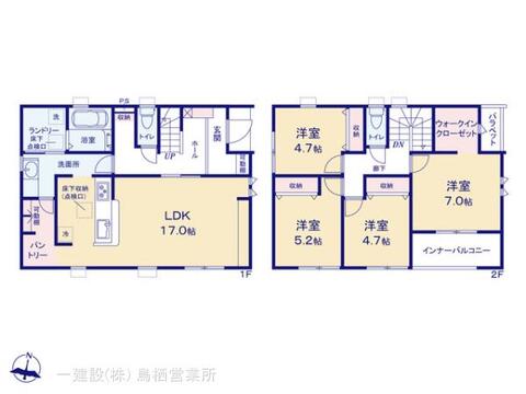 リーブルガーデン大木町第三 間取り3