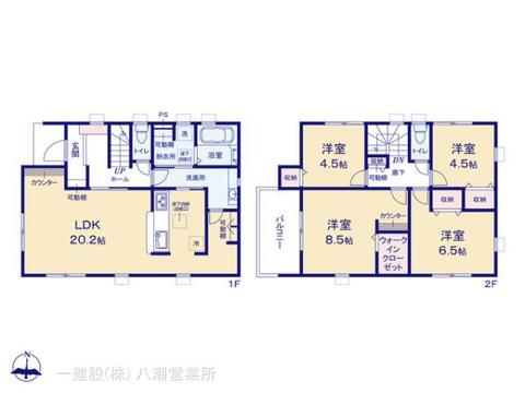 リーブルガーデン三郷市彦糸3期 間取り1