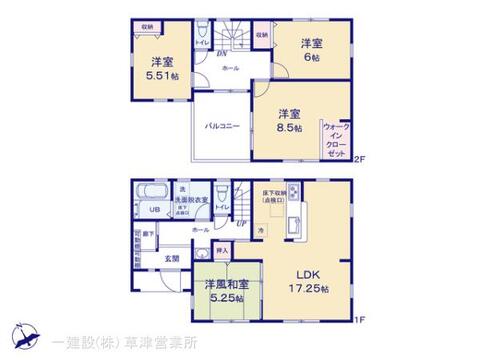 リーブルガーデン野洲市冨波甲３期 間取り1