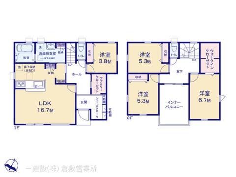 リーブルガーデン倉敷北畝４丁目 間取り1