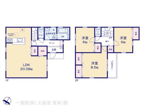 リーブルガーデン河内長野市古野町　第２期 間取り3