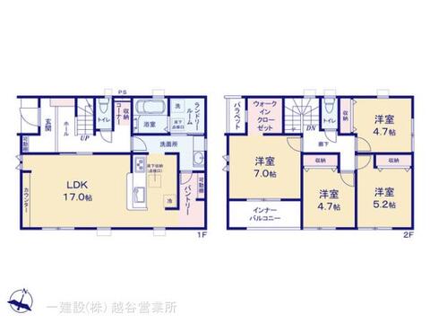 リーブルガーデン草加市新里町 間取り1