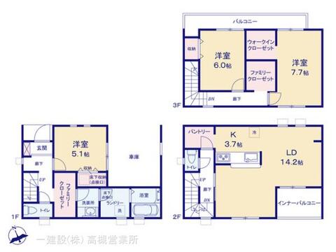 リーブルガーデン旭区生江3期 間取り1
