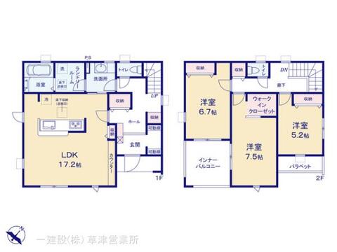 リーブルガーデン東近江市東沖野５丁目３期 間取り1