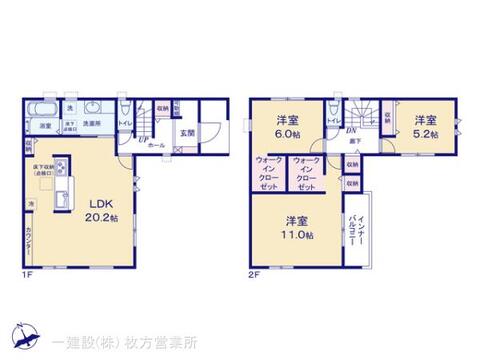 リーブルガーデン大津市堅田１丁目３期 間取り3