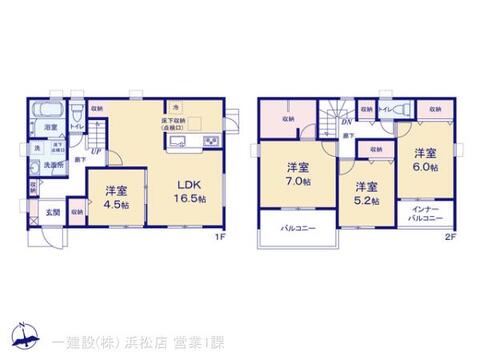 リーブルガーデン中央区中野町 間取り3