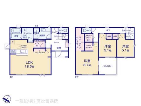 リーブルガーデン丸亀市三条町第三 間取り1