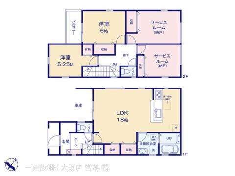 リーブルガーデン茨木市上野町7期 間取り1