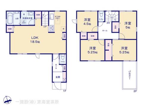 リーブルガーデン東海市荒尾町木戸畑 間取り1