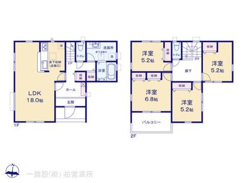 リーブルガーデン柏市新逆井2丁目 間取り3