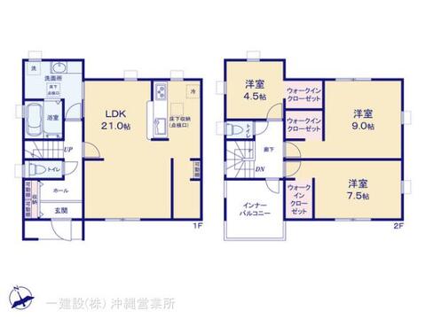 リーブルガーデン南城市大里稲嶺 間取り1