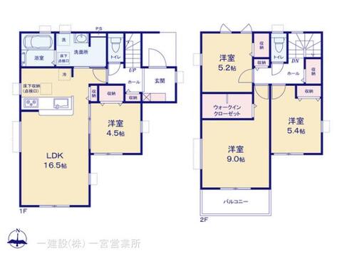 リーブルガーデン各務原市那加前野町一丁目 間取り9