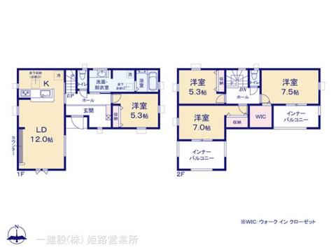 リーブルガーデン姫路市勝原区山戸4期 間取り1