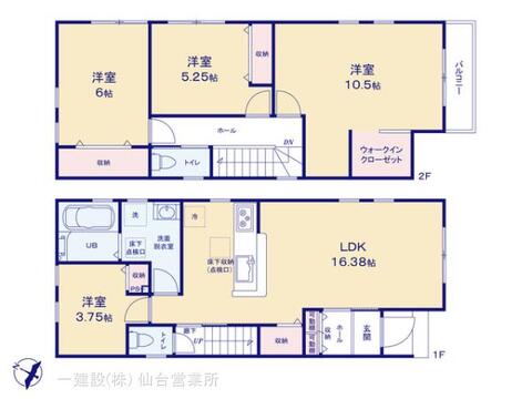 リーブルガーデン利府町神谷沢Ⅰ 間取り1