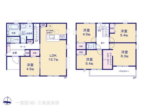 リーブルガーデン富士市中之郷 間取り5