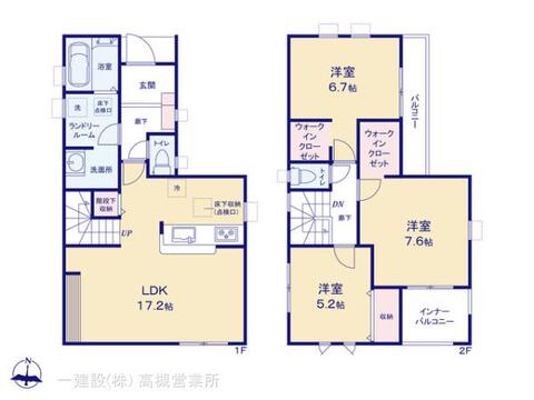 リーブルガーデン東大阪市寺前町２期 間取り3