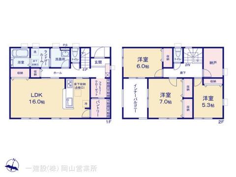リーブルガーデン北区撫川第3 間取り1