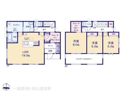 リーブルガーデン北区花尻みどり町第２ 間取り3