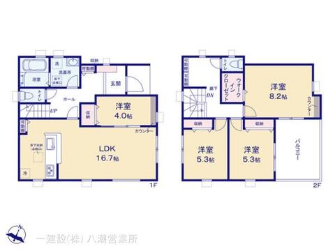 リーブルガーデン草加市両新田西町1期 間取り1